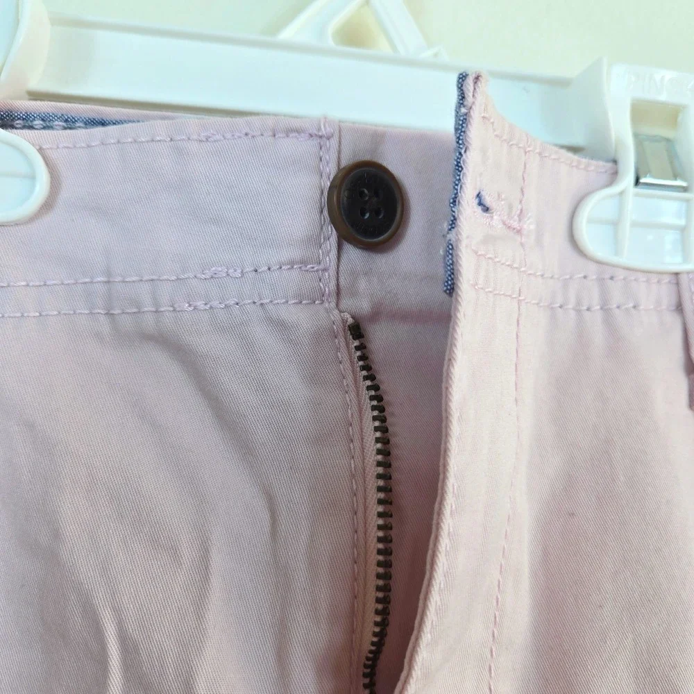 OshKosh Bgosh Boys Light Pink Twill Flat Front Preppy Chino Shorts 14 NEW Summer
